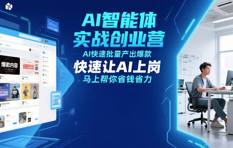 AI智能体实战创业营12月23-25号线下课，AI快速批量产出爆款，快速让AI上岗，马上帮你省钱省力-金鼎聊项目