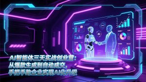 AI智能体三天实战创业营:从爆款生成到自动成交,手把手助企业实现AI化升级-金鼎聊项目