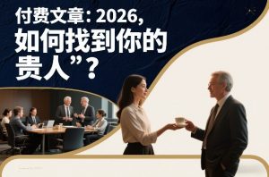 付费文章：2026，如何找到你的“贵人”？-金鼎聊项目