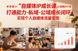 自媒体IP成长课，未来做小而美的个体，打通能力-私域-公域成长闭环，实现个人自媒体流量变现-金鼎聊项目