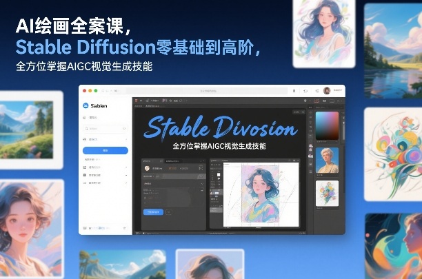 AI绘画全案课，Stable Diffusion零基础到高阶，全方位掌握AIGC视觉生成技能-金鼎聊项目