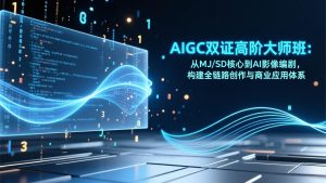 AIGC双证高阶大师班:从MJ/SD核心到AI影像编剧,构建全链路创作与商业应用体系-金鼎聊项目