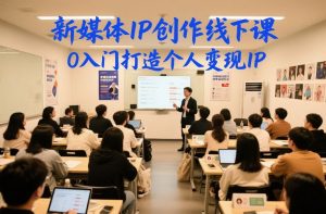 新媒体IP创作线下课，0入门打造个人变现IP-金鼎聊项目