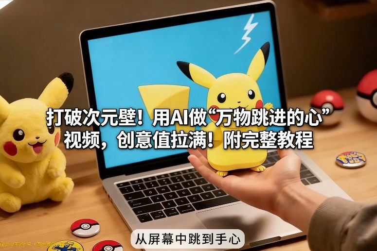 打破次元壁！用AI做【万物跳进手心】视频，创意值拉满！附完整教程-金鼎聊项目