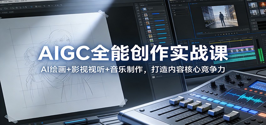 AIGC全能创作实战课：AI绘画+影视视听+音乐制作，打造内容核心竞争力-金鼎聊项目