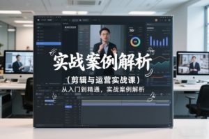 剪辑与运营实战课,从入门到精通,实战案例解析(更新2026)-金鼎聊项目