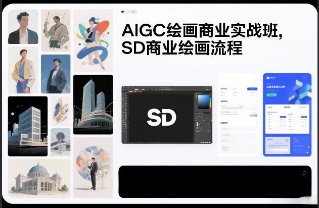 AIGC绘画商业实战班，SD商业绘画流程-金鼎聊项目