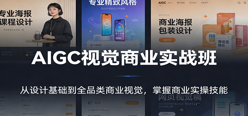AIGC视觉商业实战班：从设计基础到全品类商业视觉，掌握商业实操技能-金鼎聊项目