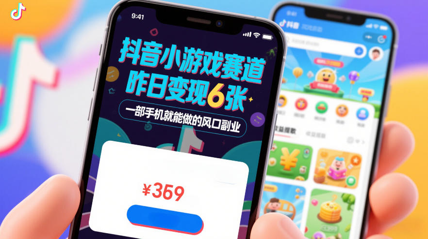 抖音小游戏赛道，昨日变现600+，零基础一部手机就能做的风口副业【揭秘】-金鼎聊项目