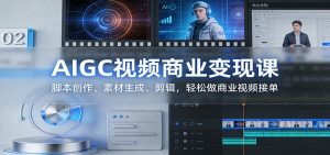 AIGC视频商业变现课：脚本创作、素材生成、剪辑，轻松做商业视频接单-金鼎聊项目
