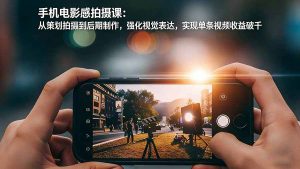 手机电影感拍摄课:从策划拍摄到后期制作,强化视觉表达,实现单条视频收益破千-金鼎聊项目