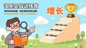 淘系实战训练营,制定清晰的增长战略,突破流量与利润瓶颈,实现企业的规模化盈利-金鼎聊项目