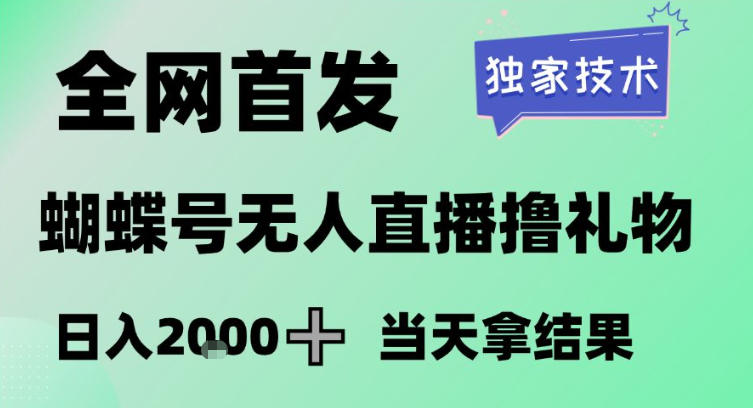 2026最新蝴蝶号无人直播掘金，独家技术，全网首发小白做了一个月收益3W，长期稳定可做【揭秘】-金鼎聊项目