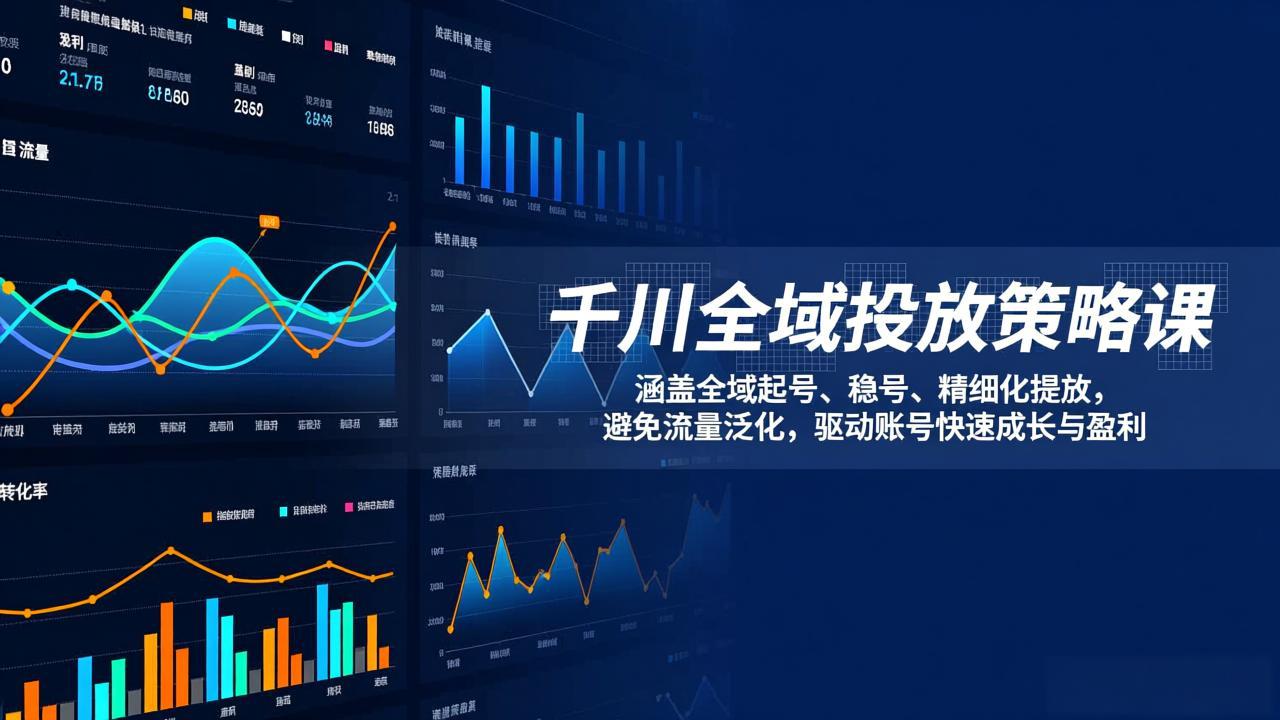 千川全域投放策略课：涵盖全域起号、稳号、精细化投放，避免流量泛化，驱动账号快速成长与盈利-金鼎聊项目