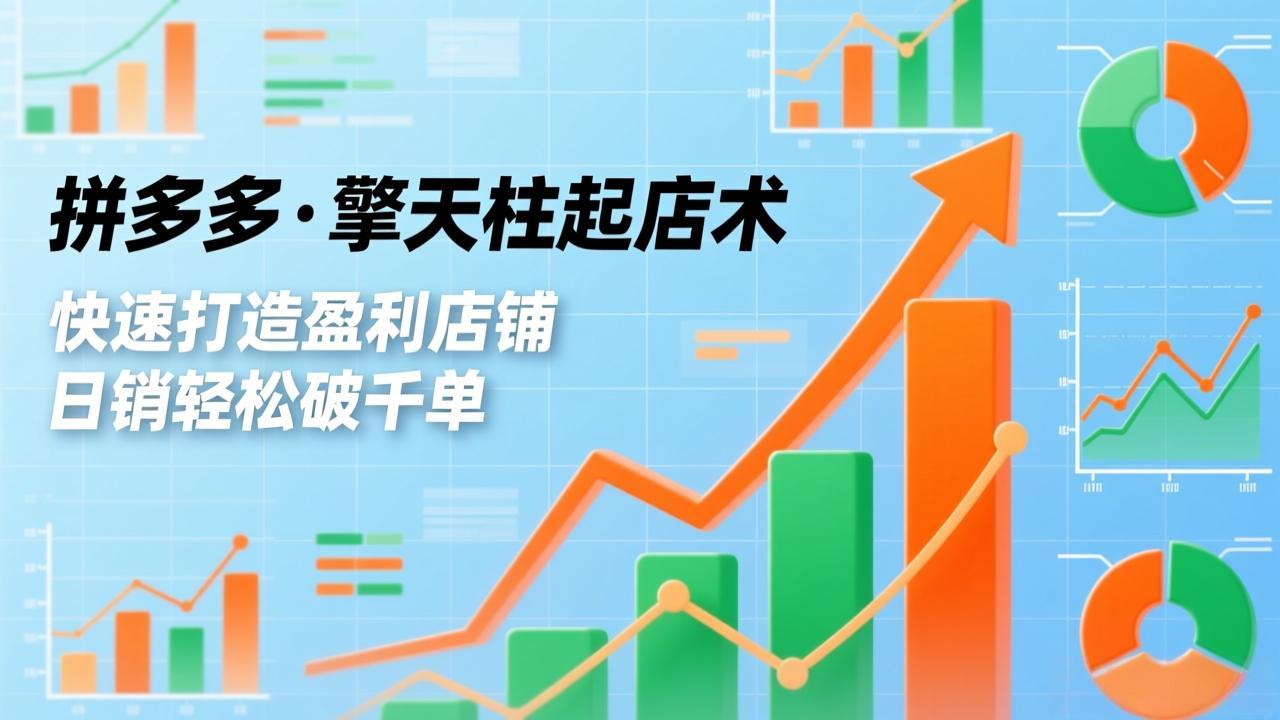 拼多多·擎天柱起店术，爆流布局、利润起飞、不断流，快速打造盈利店铺，日销破千单(更新-金鼎聊项目