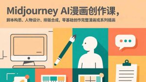 Midjourney AI漫画创作课,脚本构思、人物设计、排版合成,零基础创作完整漫画或系列插画-金鼎聊项目