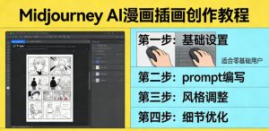 利用Midjourney AI人工智能轻松创作漫画插画教程，零基础创作完整漫画插画-金鼎聊项目