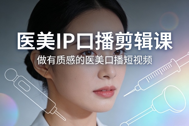 医美IP口播剪辑课，做有质感的医美口播短视频-金鼎聊项目