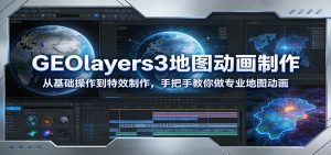 GEOlayers3地图动画制作:从基础操作到特效制作,手把手教你做专业地图动画-金鼎聊项目