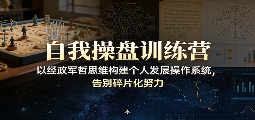 自我操盘训练营：以经政军哲思维构建个人发展操作系统，告别碎片化努力-金鼎聊项目
