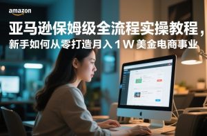 亚马逊保姆级全流程实操教程,新手如何从零打造月入1W美金电商事业-金鼎聊项目