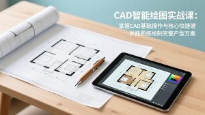 CAD智能绘图实战课：掌握CAD基础操作与核心快捷键，并能熟练绘制完整户型方案-金鼎聊项目