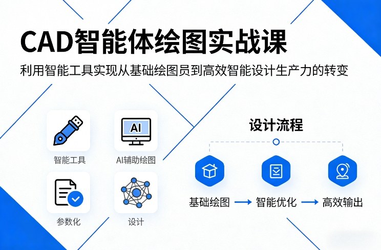 CAD智能体绘图实战课，利用智能工具，实现从基础绘图员到高效智能设计生产力的转变-金鼎聊项目