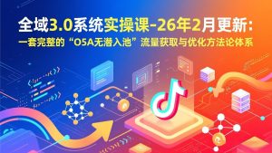 全域3.0系统实操课-26年2月更新:一套完整的“O5A无潜入池”流量获取与优化方法论体系-金鼎聊项目