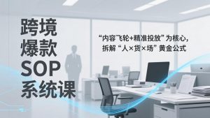 跨境爆款SOP系统课，“内容飞轮+精准投放”为核心，拆解“人×货×场”黄金公式-金鼎聊项目