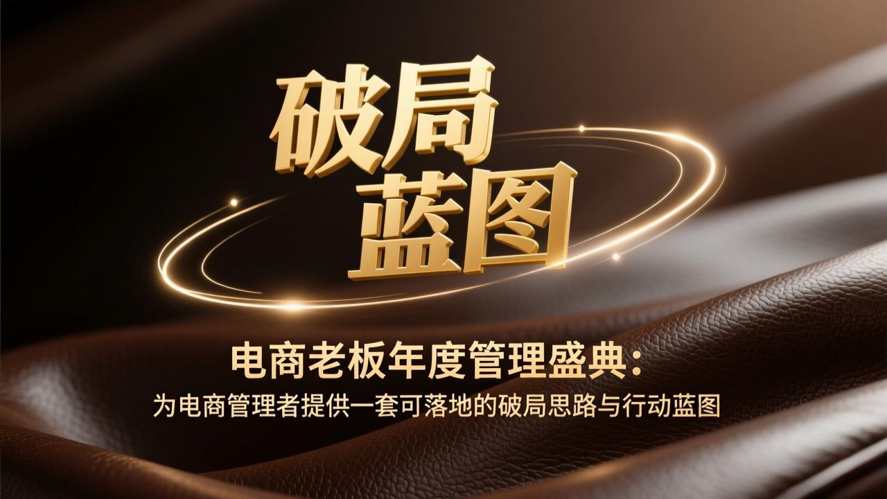 电商老板年度管理盛典：为电商管理者提供一套可落地的破局思路与行动蓝图-金鼎聊项目