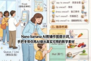 Nano banana AI教辅作图提示词，手把手带你用AI做出真实可用的教学素材-金鼎聊项目