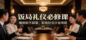 公众号收费文章：《饭局礼仪必修课：懂规矩不踩雷，职场社交少走弯路》-金鼎聊项目