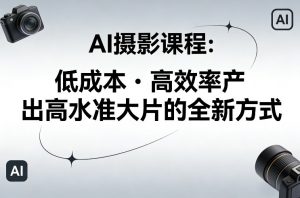 AI摄影课程，低成本高效率产出高水准大片的全新方式-金鼎聊项目