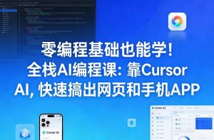 零编程基础也能学!全栈AI编程课:靠Cursor AI,快速搞出网页和手机APP-金鼎聊项目