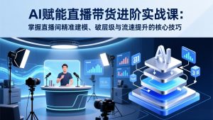AI赋能直播带货进阶实战课：掌握直播间精准建模、破层级与流速提升的核心技巧-金鼎聊项目