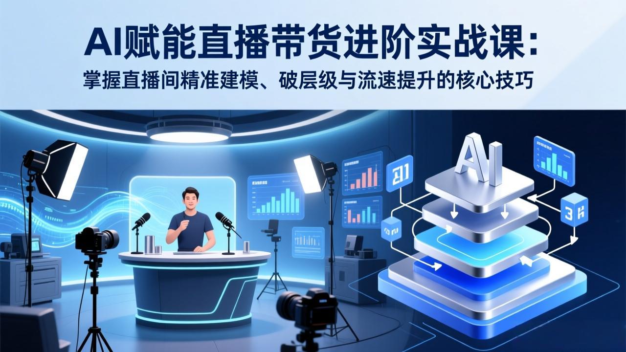 AI赋能直播带货进阶实战课：掌握直播间精准建模、破层级与流速提升的核心技巧-金鼎聊项目