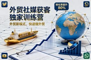 外贸社媒获客独家训练营，外贸新模式，快速做外贸(更新26年2月)-金鼎聊项目