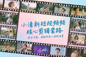 小清新短视频核心剪辑套路,新手万能,适配所有小清新场景-金鼎聊项目