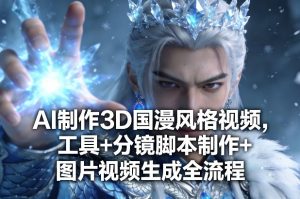 AI制作3D国漫风格视频,工具+分镜脚本制作+图片视频生成全流程-金鼎聊项目