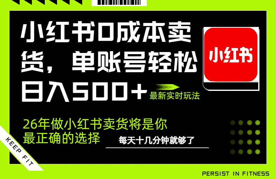 小红书0成本AI卖货，单账号轻松日入500+，完全托管AI，可矩阵放大-金鼎聊项目