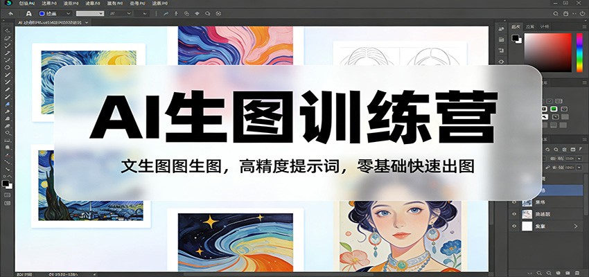 AI生图训练营：文生图图生图，高精度提示词，零基础快速出图-金鼎聊项目