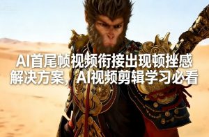 AI首尾帧视频衔接出现顿挫感解决方案，AI视频剪辑学习必看-金鼎聊项目