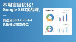 不用盲目优化!Google SEO实战课,靠语义SEO+E-E-A-T,长期稳占搜索高位-金鼎聊项目