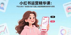 小红书运营精华课-更新:平台认知/广告投放/账户设置,快速掌握精准获客与变现-金鼎聊项目