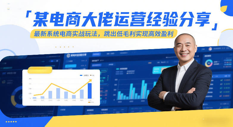 某电商大佬运营经验分享，最新系统电商实战玩法，跳出低毛利实现高效盈利(更新)-金鼎聊项目