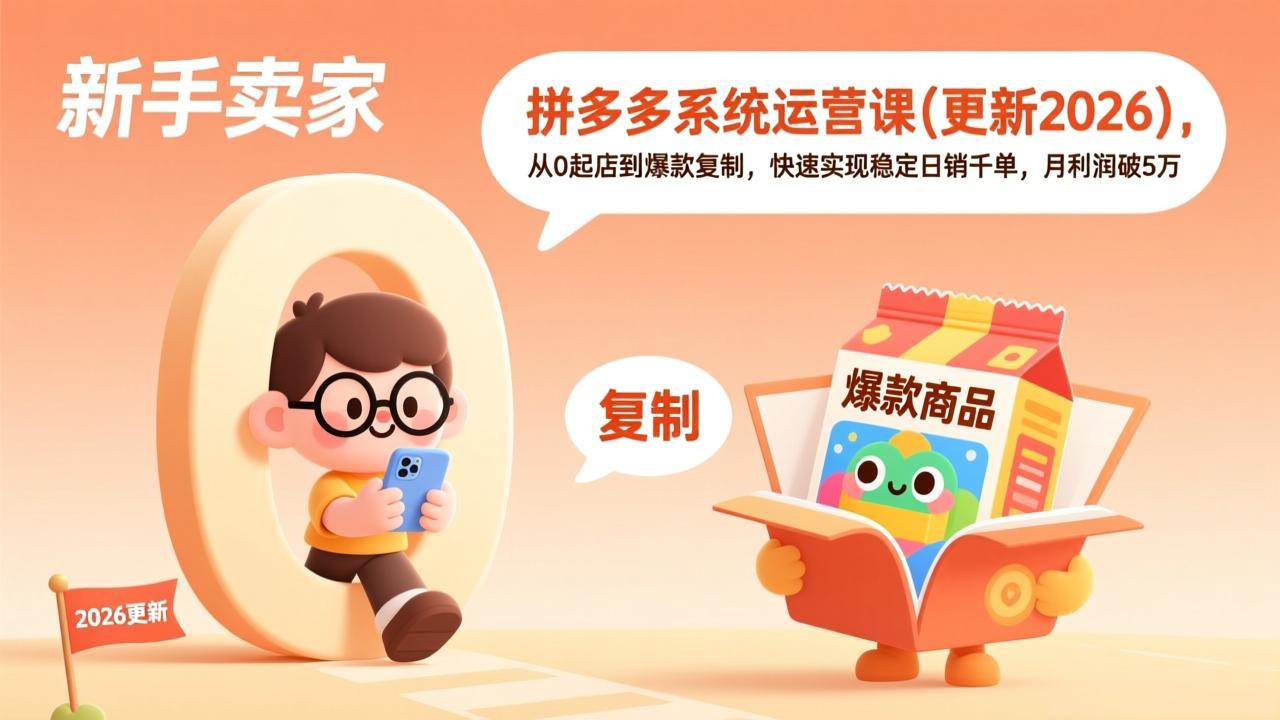 拼多多系统运营课(更新2026-金鼎聊项目