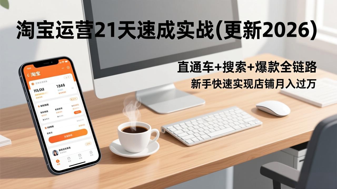 淘宝运营21天速成实战(更新2026-金鼎聊项目