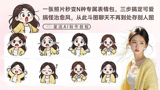 一张照片秒变N种专属表情包，三步搞定可爱搞怪治愈风，从此斗图聊天不再到处存别人图-金鼎聊项目