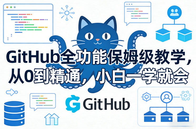 GitHub全功能保姆级教学，从0到精通，小白一学就会-金鼎聊项目