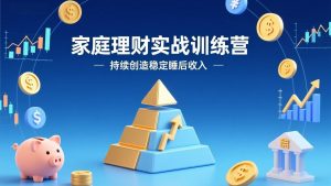 家庭理财实战训练营:从0到1建体系,三阶进阶层层递进,助你持续创造稳定睡后收入-金鼎聊项目